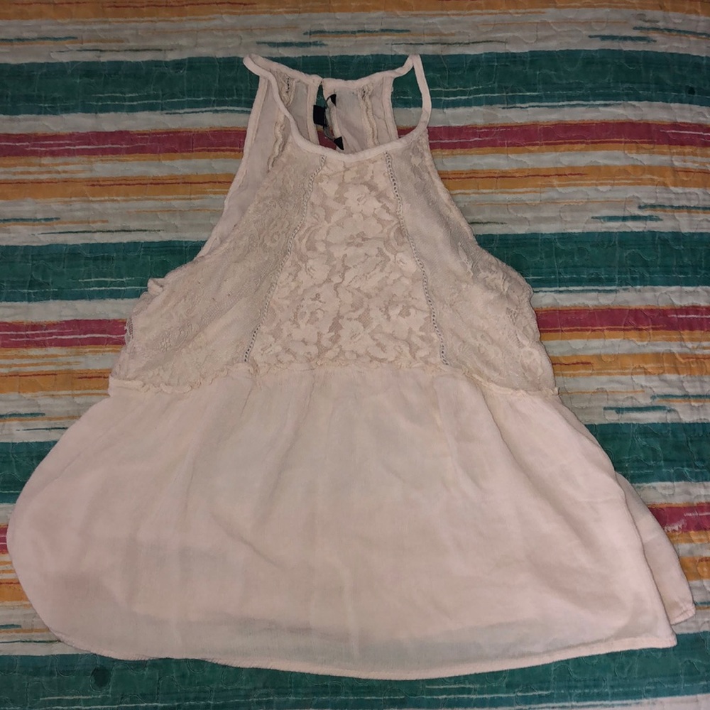 American Eagle Racerback Lace Bodice Tank Top